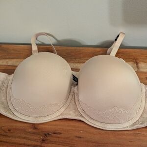 Torrid Curve Multi-Way Nude Bra With Padding And Straps 38C Push Up, Underwire